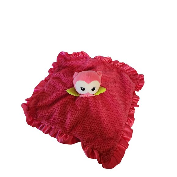 Okie Dokie Ruffle Owl Baby Blanket With Satin Back & Plush Toy - Picture 1 of 3